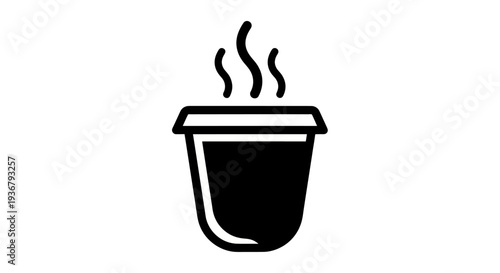 Steaming coffee cup icon design