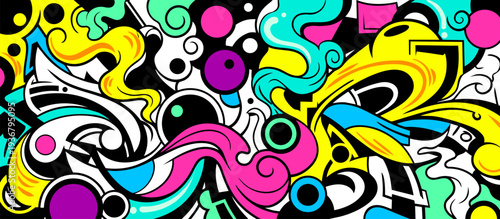 Graffiti background vector illustration. Abstract wallpaper in a graffiti theme