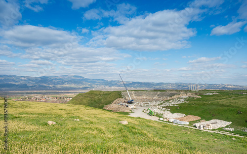 Ruins of Laodikeia Antik Kenti in Denizli, Turkey, featuring ancient architecture, stone structures, and scenic historical landscape in the Aegean region.