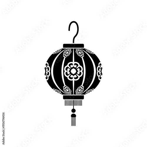 Traditional Chinese Lantern Silhouette.