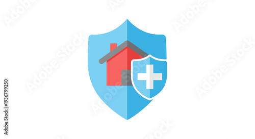 Home Insurance Shield Protection Concept.