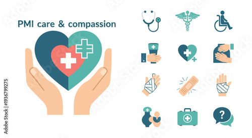Healthcare Compassion and Care Illustration.