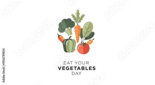 Assorted Vegetables and Fruits Illustration.