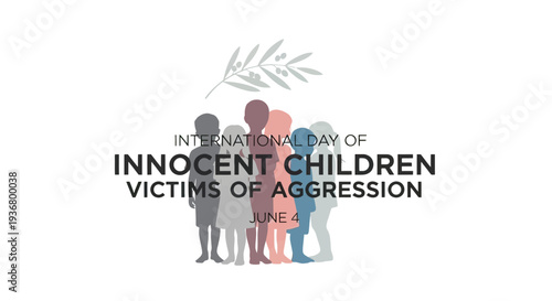 Children Standing Together with Olive Branch.