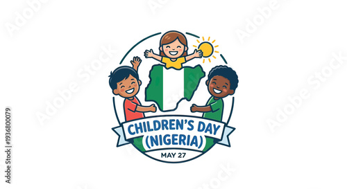 Childrens Day Nigeria Cartoon Illustration Children.