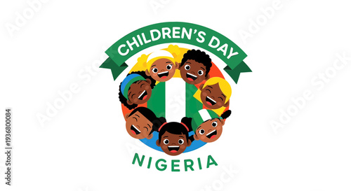 Childrens Day Nigeria Cartoon Children Faces.
