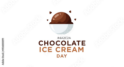 Chocolate Ice Cream Graphic Design Element.