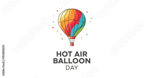 Colorful Hot Air Balloon Illustration.