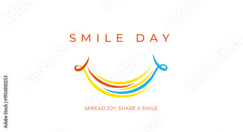 Colorful Smiling Face Illustration Design Element.