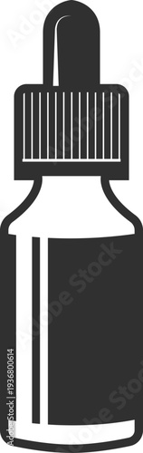 Pipette liquid bottle. Aroma flavor container black icon