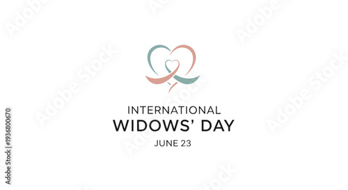 International Widows Day Logo Design Concept.