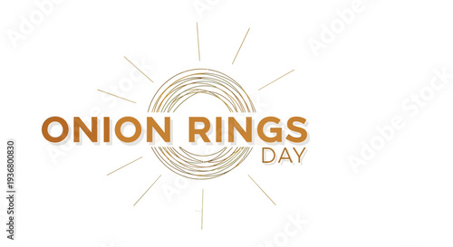 Onion Rings Day Logo Design Elements.