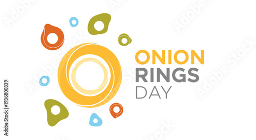 Onion Rings Day Illustration with Rings.