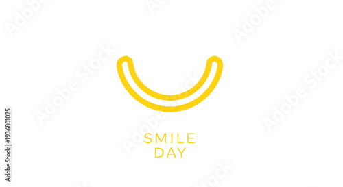 Smile Day Yellow Smiling Face Illustration.