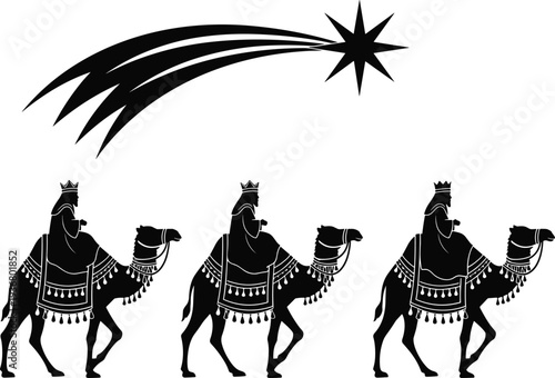 Religious Silhouette Collection, Monk, Priest, and Nun Figures, Praying with Holy Crucifix Cross Symbols, Church Architecture, Biblical Iconography, Faith, Worship