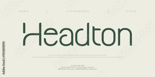 Headton, Creative digital abstract Modern Alphabet Font. Typography urban style fonts for technology, digital, movie logo design. vector illustration
