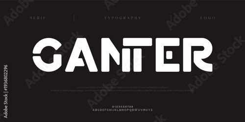 Ganiter, Creative digital abstract sport modern alphabet fonts. Typography technology electronic sport digital game music future creative font. vector illustration
