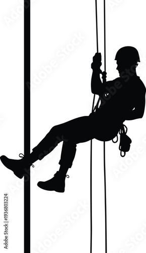 Teacher walking with group of small children in a line holding hands silhouette isolated on white background for school concept,