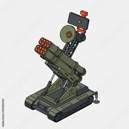 Multiple Rocket Launcher System Illustration.