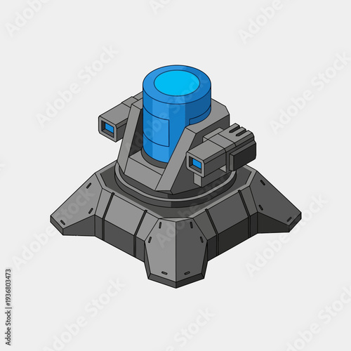 3D Render of Industrial Machinery Component.