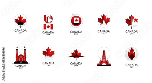 Canadian Maple Leaf Logos and Symbols.