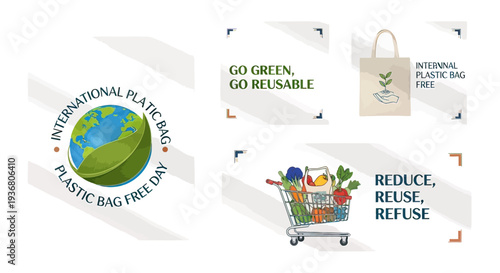 Earth Globe with Eco Friendly Shopping.