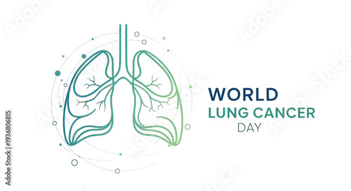 Lungs Illustration for World Lung Cancer Day.