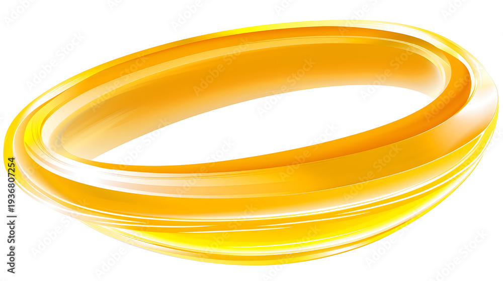 Fototapeta premium Golden abstract circular glow ring frame