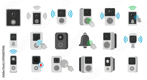 Smart Doorbell Cameras Various Designs.