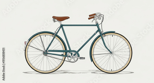 Vintage Bicycle with Classic Design and Frame.