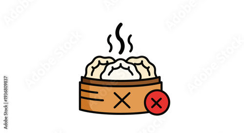 Steaming dumplings in bamboo basket