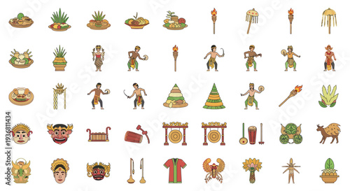 Balinese Culture and Tradition Icons: Dance, Food, Music, Rituals, and Nature