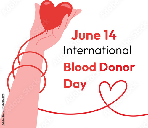 Blood donor day, healthcare design, medical vector, awareness clipart, heart illustration, donation symbol, life-saving graphic, volunteer art, health icon, charity logo