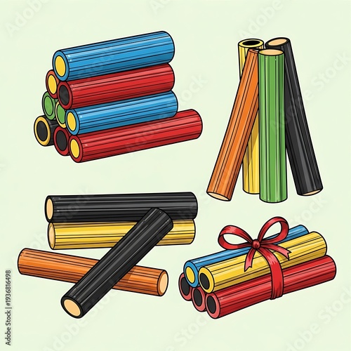 Colorful Licorice Candy Sticks - A Sweet Treat Collection.