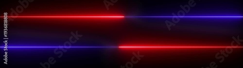 Neon single line animation concept. neon red color single line animation on black background. 4k video Seamless loop animation of glowing horizontal neon lines streaming across on the screen.