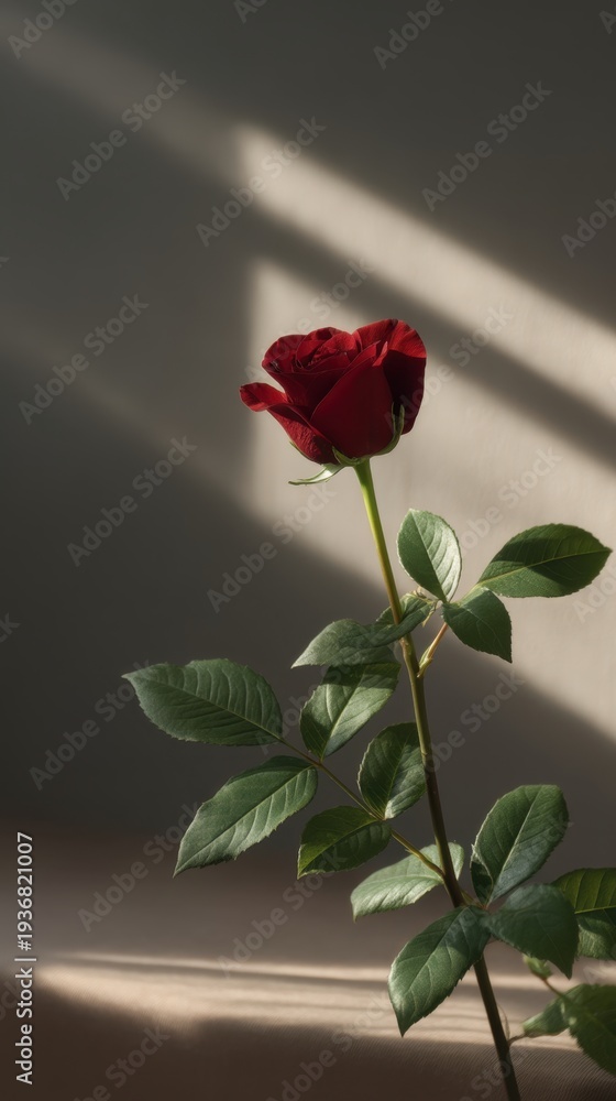 custom made wallpaper toronto digitalDramatic Illuminated Shot of a Single Rose in a Minimalist Studio Setting