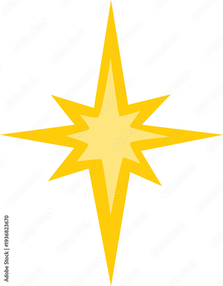 Obraz premium Shiny 3D golden star icon on a white background as a bright yellow metal symbol for best rating awards and Christmas holiday decoration vector illustration