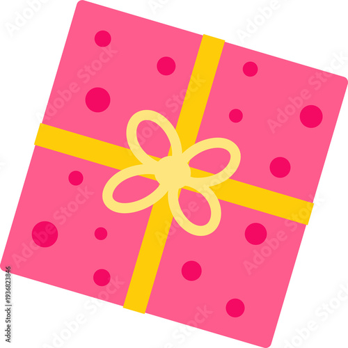 Colorful vector art illustration of a giftbox
