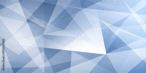 Abstract blue triangle background featuring a geometric polygonal pattern with futuristic light vectors and a mosaic ice texture for a modern web wallpaper design