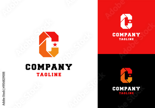 Letter C Monogram Mark Strong Bold Retro Team Sport League Club Vector Logo Design Illustration