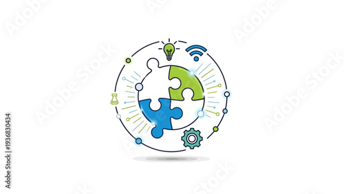 abstract clock with numbers