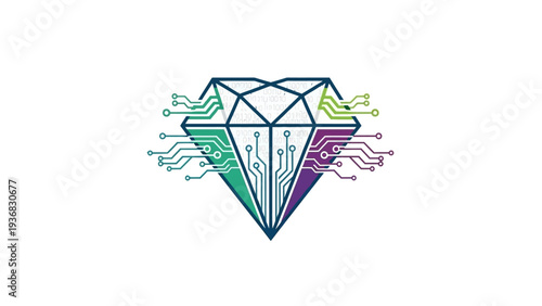 diamond on white background