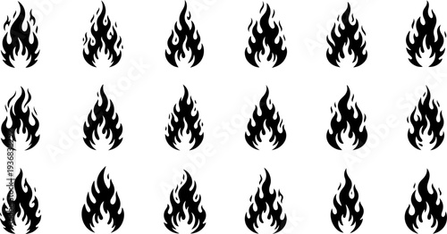 Esoteric Occult Sacred Symbols Black Silhouette Vector Collection