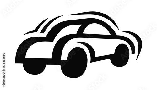 Classic Car Black Silhouette PNG, Automobile Transport Icon, Transparent BG