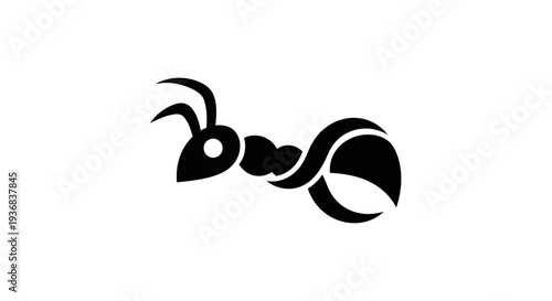 Stylized ant icon design