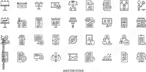 Business icons set vector illustration, flat design, scalable graphics