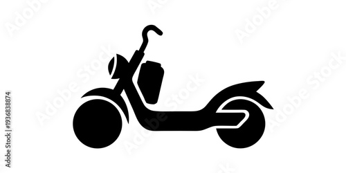 Electric Scooter Black Silhouette PNG, Urban Transport Silhouette
