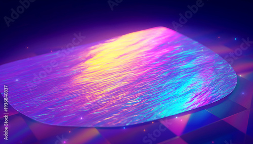 Holographic texture shifting colors abstract modern style.