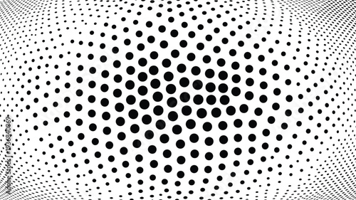 Dots vector illustration with varying sizes on white background