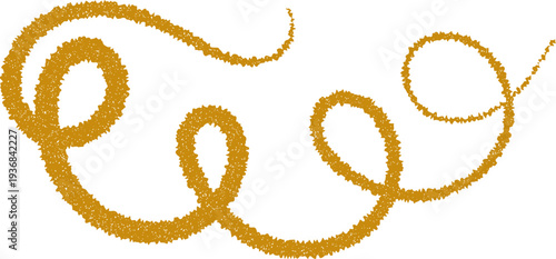 Curly decorative doodle, fancy ornament border